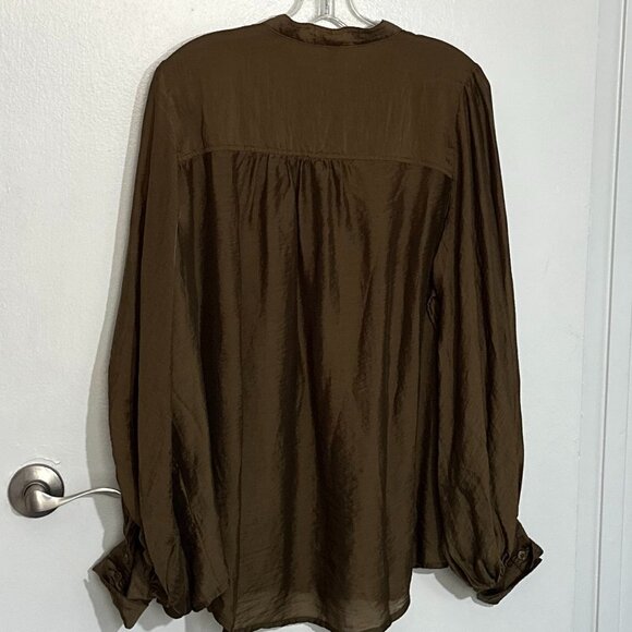 Long-Sleeve Sheer Blouse - Picture 5 of 6